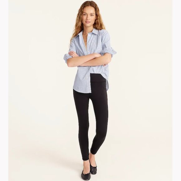 J. Crew Black Cotton Stretch Full Length Leggings (XS) - Picture 1 of 9